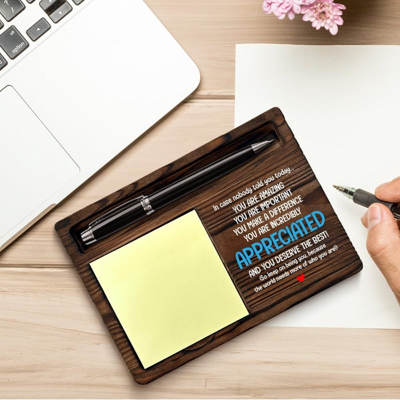 YGBF Office Sticky Note Holder Appreciation Gifts for Coworkers Employees Teammate You are Appreciated Self-Stick Note Pad Holders Office Cubicle Decor - Image 3